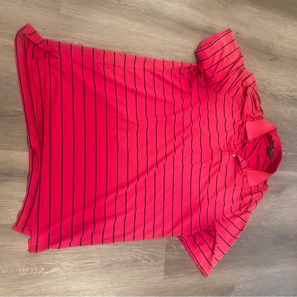 RLX Ralph Lauren Red and Navy Polo Shirt